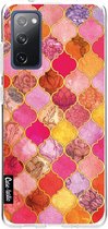 Casetastic Samsung Galaxy S20 FE 4G/5G Hoesje - Softcover Hoesje met Design - Pink Moroccan Tiles Print