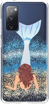 Casetastic Samsung Galaxy S20 FE 4G/5G Hoesje - Softcover Hoesje met Design - Mermaid Brunette Print