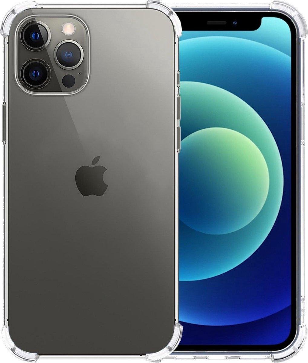 iPhone 12 Pro Transparant Hoesje | Verhoogde Randen | Siliconen Hoesje iPhone 12 Pro| Transparant | Siliconen Hoesje | Geschikt voor iPhone 12 Pro