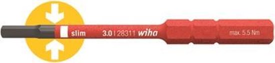 Wiha 2831-18 SoftFinish electric slimBit - 2,5 x 75 mm - 3,8 Nm