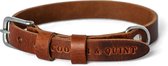Cooper & Quint Double Trouble - Halsband Hond Leer - Bruin Large