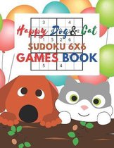 Happy Dog & Cat Sudoku 6x6 Games Book