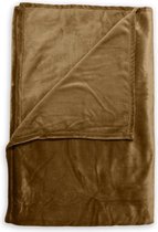 ZoHome Cara Plaid - Fleece - 140x200 cm - Cognac Brown