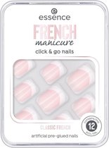 Ongles artificiels Essence Click & Go Nails 01-manucure française classique française 12 pièces