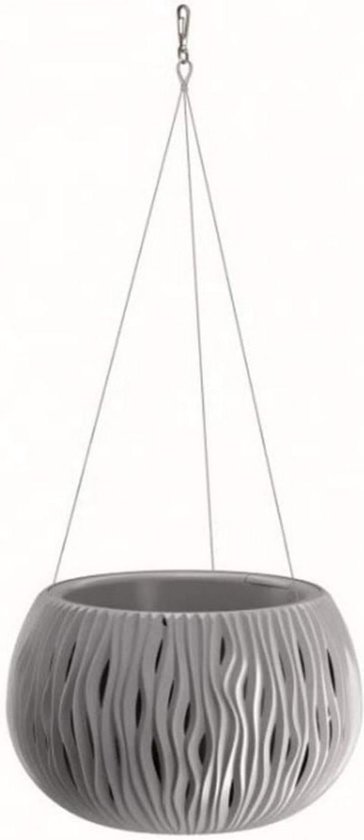Hangende bloempot met inzet Ø 238 mm 0,75 L / Grijs / Sandy Bowl