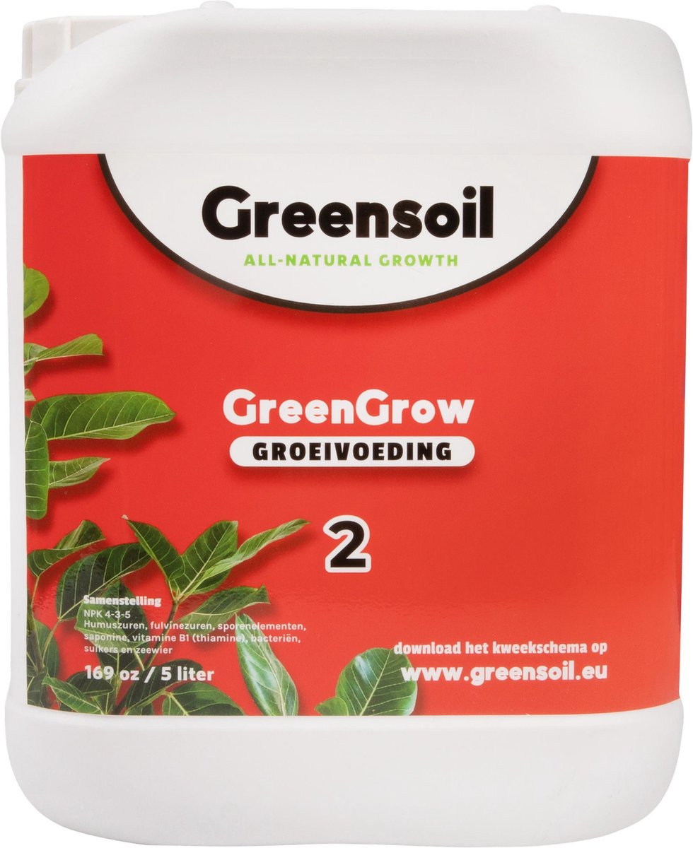 Greensoil - GreenGrow - Groeivoeding - 5 liter