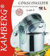 Couscouspan couscoussier Inox 12 liter geschikt ook voor inductie