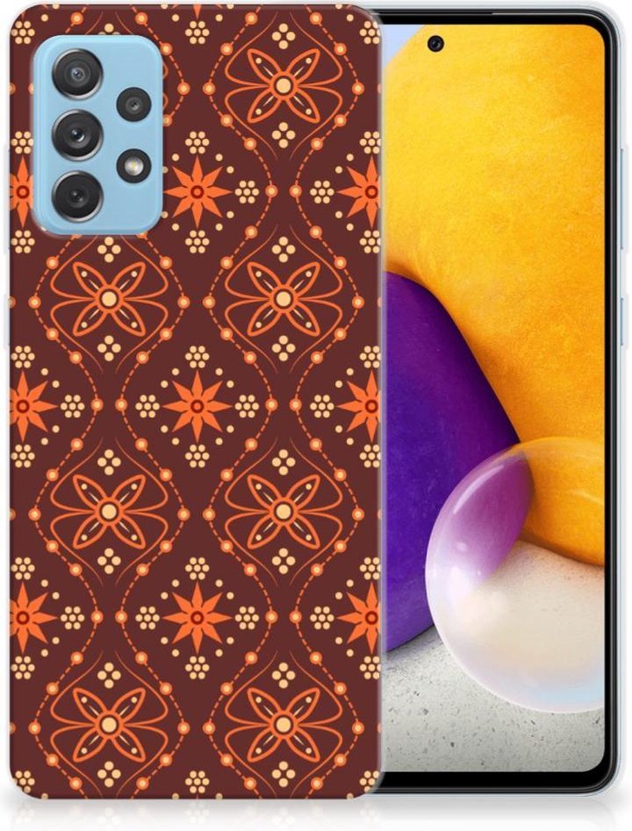TPU Hoesje voor Samsung Galaxy A72 TPU bumper Batik Brown