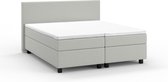 Karlsson boxspring Autentik Tunn vlak met gestoffeerd matras 2-persoons - Tweepersoons - Lightgrey