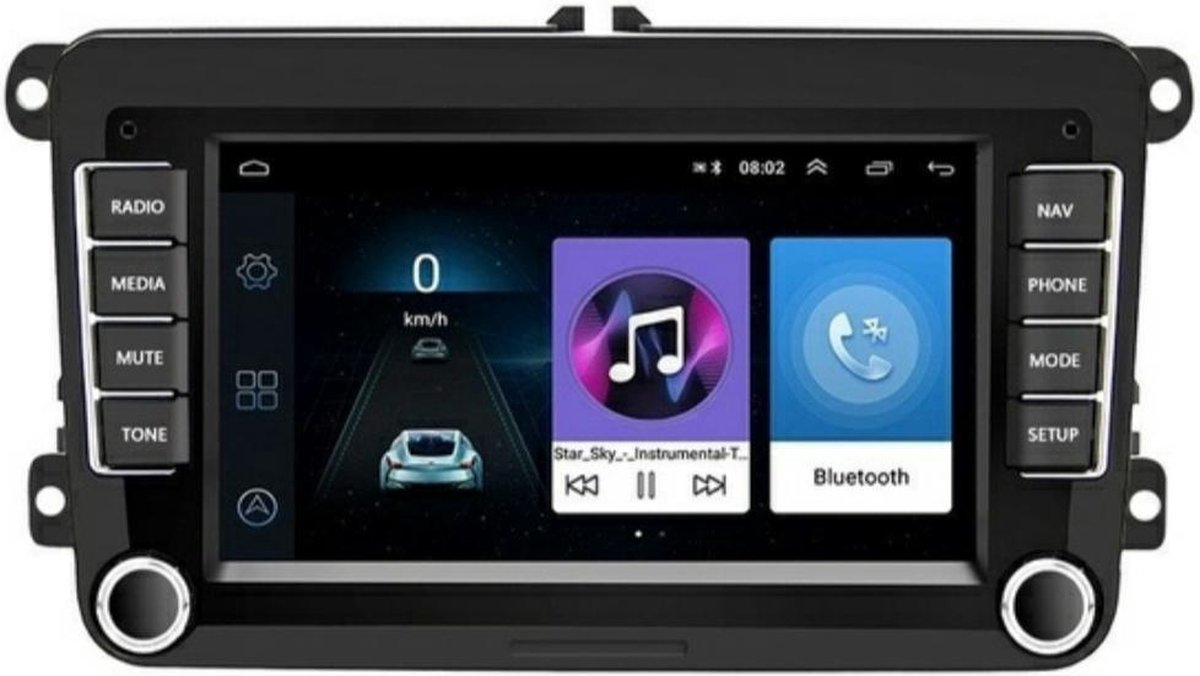 Android Autoradio Navigatie - Volkswagen Polo Golf / Seat / Skoda - Bluetooth Apps Maps muziek