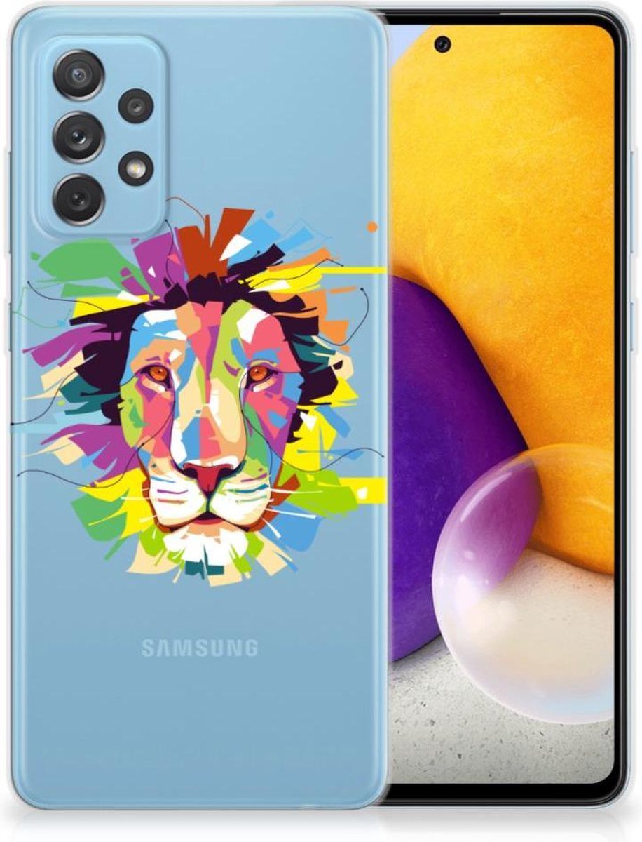 Samsung Galaxy A72 Telefoonhoesje met Naam Lion Color
