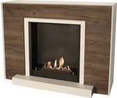 Xaralyn Marvik bio-ethanol haard -Wit met houtlook haardombouw - 3 KW verwarming