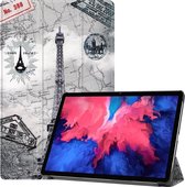 iMoshion Tablet Hoes Geschikt voor Lenovo Tab P11 Plus / Tab P11 - iMoshion Design Trifold Bookcase - Meerkleurig /Parijs