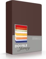 Romanette Zachte Dubbel Jersey Hoeslaken Lits-jumeaux (180x200/210/220 + 200x200) - Bruin