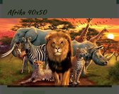 Diamond Painting Wilde Dieren van Afrika 40x50 Vierkante steentjes