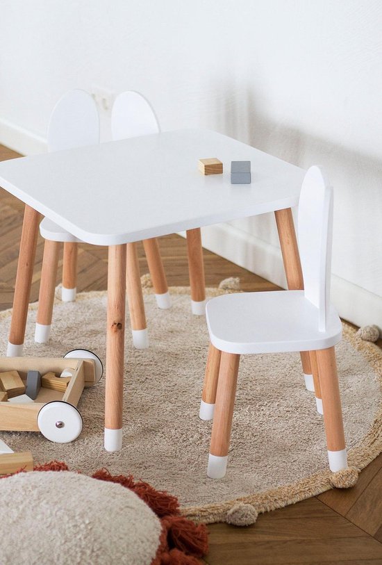 Chaises et table Lapin blanc  Chaise enfant Petite Amélie