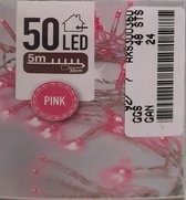 3 x 50 LEDs roze. 5 meter