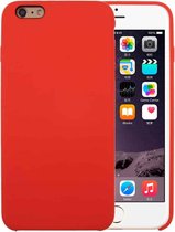 Voor iphone 6 plus & 6s plus pure kleur vloeibare siliconen + pc beschermende achterkant van de behuizing (oranje)