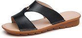 Platte casual mode wilde sandalen voor dames (kleur: zwart maat: 40)