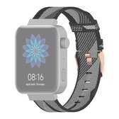 18 mm streep geweven nylon polsband horlogeband voor Geschikt voor Xiaomi Mi Watch, Garmin Vivomove 3s / Vivoactive 4s (grijs)