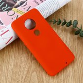 Effen kleur Vloeibare siliconen schokbestendige hoes voor Motorola Moto G7 & G7 Plus (rood)