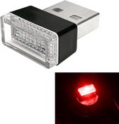 Universele PC Auto USB LED Sfeerverlichting Noodverlichting Decoratieve Lamp (Rood Licht)