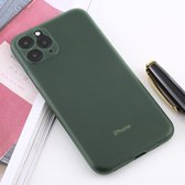 Voor iPhone 11 Pro Max Ultradunne Frosted PP Case (Donkergroen)