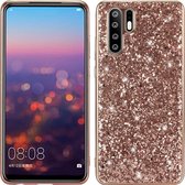 Glitterpoeder schokbestendige TPU Case voor Huawei P30 Pro (Rose Gold)