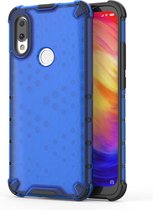 Schokbestendige honingraat pc + tpu-hoes voor Geschikt voor Xiaomi redmi 7 (blauw)