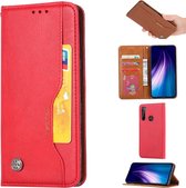 Voor Xiaomi Redmi Note8 Kneed Skin Texture Horizontaal Flip Leren Case met Fotolijst & Houder & Kaartsleuven & Portemonnee (Rood)