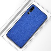 Schokbestendige doek textuur pc + tpu beschermhoes voor meizu 16s (donkerblauw)