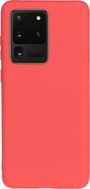 Voor Galaxy S20 Ultra Frosted Candy-gekleurde ultradunne TPU-telefoonhoes (rood)