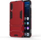 Shockproof PC + TPU Case voor Vivo V15 Pro, met houder (rood)