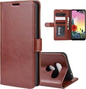 Voor LG K50S R64 textuur enkele horizontale flip beschermhoes met houder & kaartsleuven & portemonnee & fotolijst (bruin)