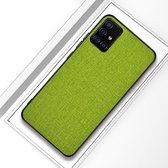 Voor Galaxy A51 schokbestendige stoffen beschermhoes (groen)