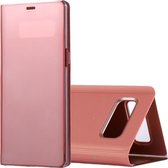 Voor Galaxy Note 8 Galvaniseren Spiegel Horizontaal Flip Leren Case met Sleep / Wake-up & Holder-functie (Rose Gold)