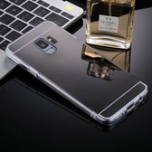 Voor Galaxy S9 acryl + TPU galvaniseren spiegel beschermende achterkant van de behuizing (zwart)