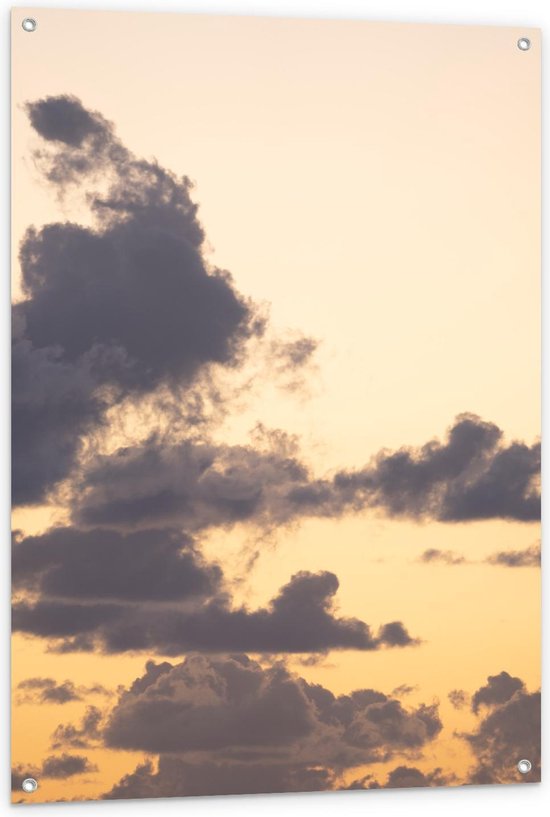 Tuinposter – Bewolkte Lucht - 80x120cm Foto op Tuinposter  (wanddecoratie voor buiten en binnen)