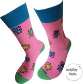 Moederdag cadeautje - Verjaardag cadeautje voor hem en haar - Haring sokken - sokken - Leuke sokken - Vrolijke sokken - Luckyday Socks - Sokken met tekst - Aparte Sokken - Socks waar je Happy
