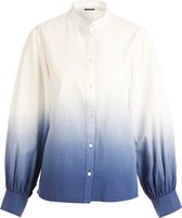 River Woods Dipdye-blouse met ballonmouwen in wit