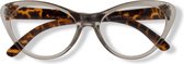 Icon Eyewear leesbril Grace VCB602 +3.00 Grijs transparant montuur - Tortoise poten
