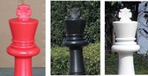 64cm ROOD met ZWART  Schaakspel - UV beschermd Mega