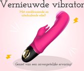 Vibrators voor vrouwen - Rabit Vibrator - Stimulatie van G-spot en Clitoris - 45 combinaties – Fluisterstil – 5 cm in diameter - Draai/Uitschuifbaar 360°/2cm - Roze - Magnetisch Op