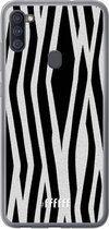 Samsung Galaxy A11 Hoesje Transparant TPU Case - Zebra Print #ffffff