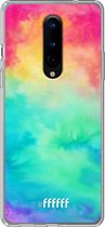 OnePlus 8 Hoesje Transparant TPU Case - Rainbow Tie Dye #ffffff