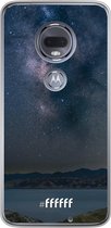 Motorola Moto G7 Hoesje Transparant TPU Case - Landscape Milky Way #ffffff