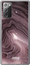 Samsung Galaxy Note 20 Hoesje Transparant TPU Case - Purple Marble #ffffff