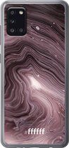 Samsung Galaxy A31 Hoesje Transparant TPU Case - Purple Marble #ffffff