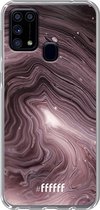 Samsung Galaxy M31 Hoesje Transparant TPU Case - Purple Marble #ffffff
