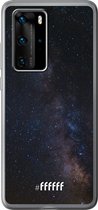 Huawei P40 Pro Hoesje Transparant TPU Case - Dark Space #ffffff